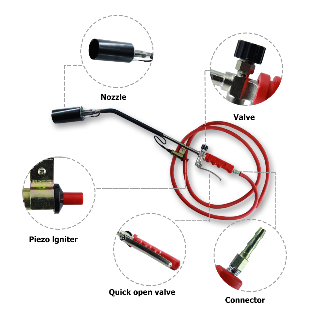 GH1000 Adjustable Fired Burners Gas Propane Mapp Heating Torch With