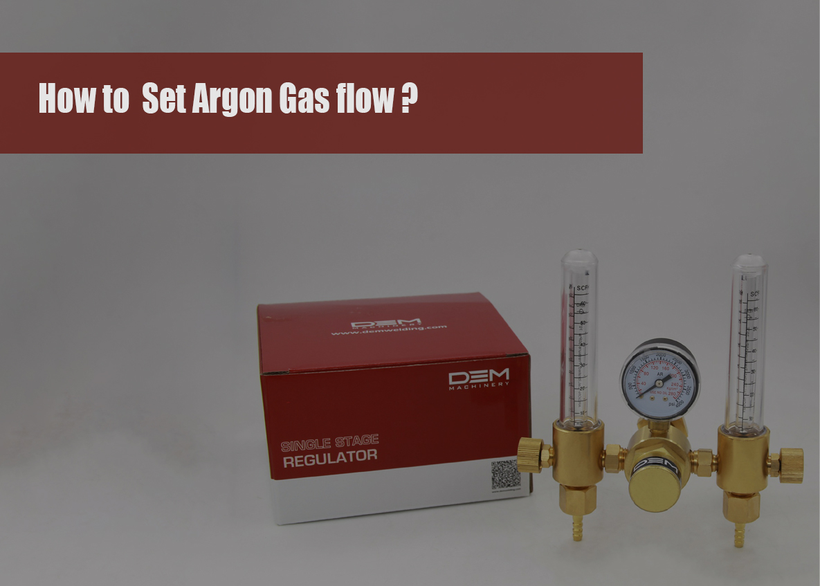 How to adjust argon gas flow